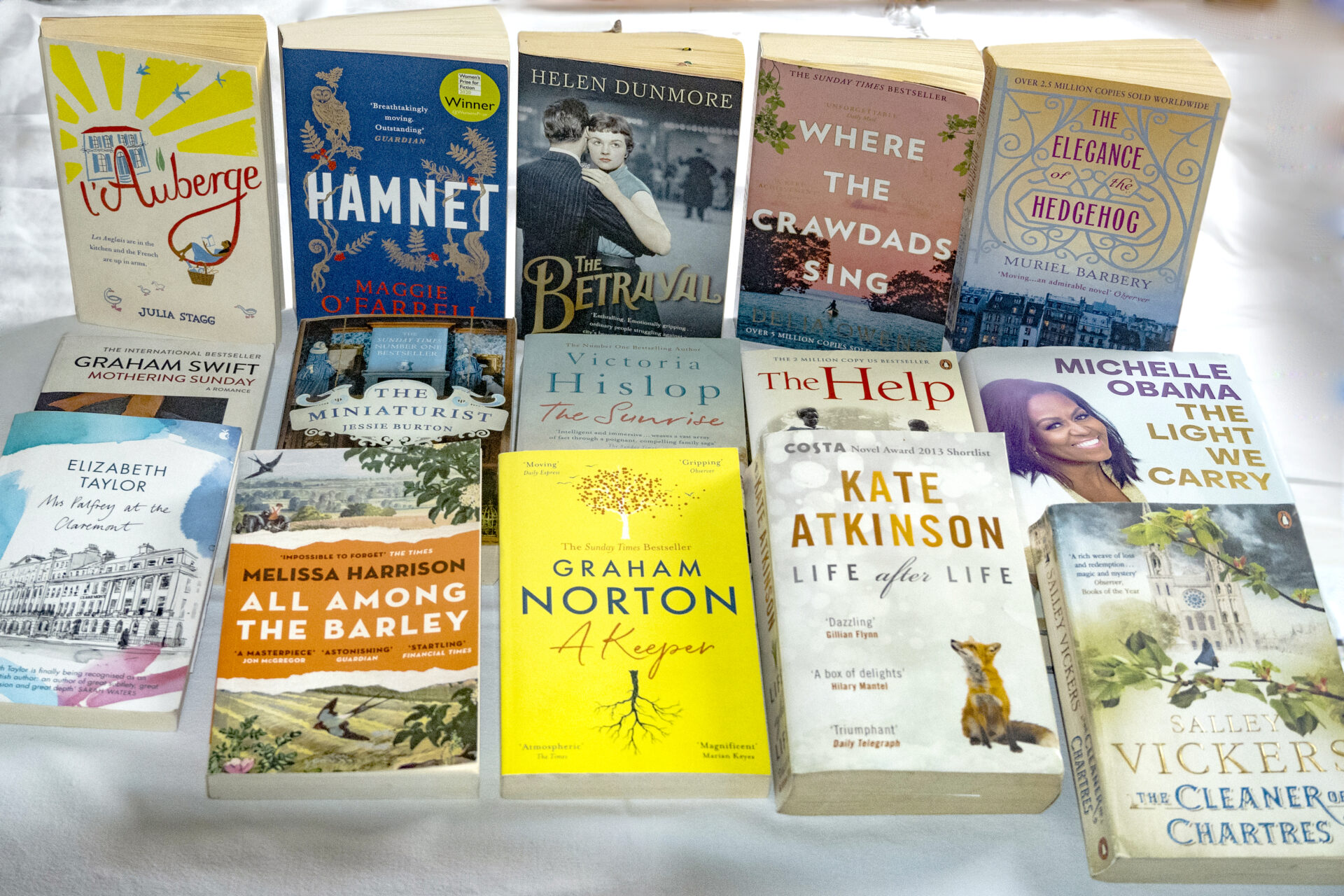 Picture of books read by the Novel group